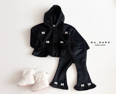 my_bebe01｜(-12m-7y) 絨面蝴蝶結荷葉擺連帽外套13