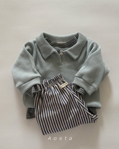 AOSTA32｜(6m-5y) 華夫格有領上衣14