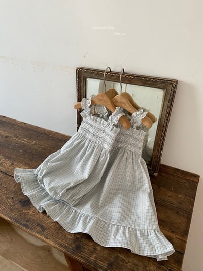 Anne Shirley25｜(1y-5y-mom) 2色格紋抓皺洋裝10