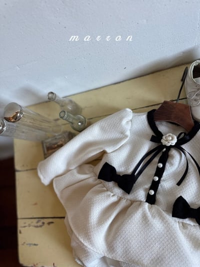 Marron64｜(3m-18m) 小香風洋裝包屁衣不含別針10