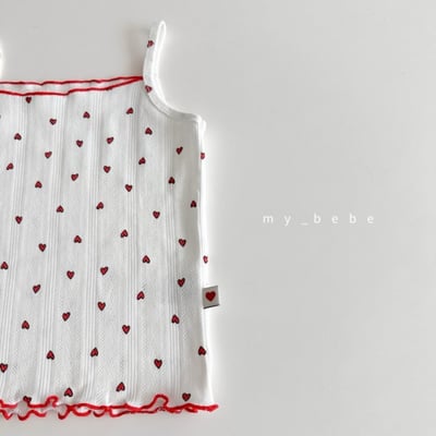 my_bebe24｜(80-120cm) 捲邊細肩家居服組17