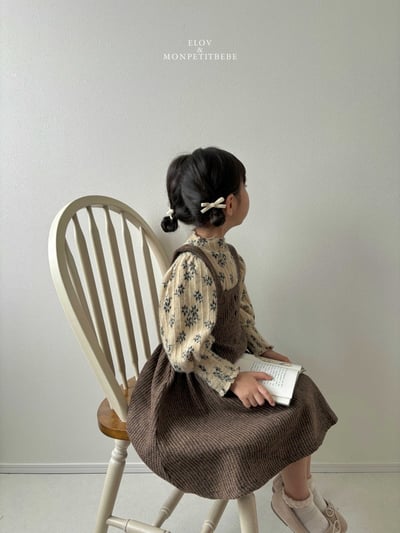 Monpetitbebe15｜(70cm-110cm) 碎花磨毛上衣9