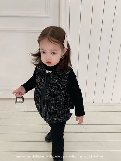 JE 657｜(66-90cm)  格紋翻領娃娃包屁衣8