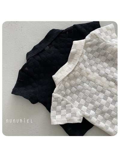 NUNU BIEL08｜(65-115cm) 方格透膚襯衫3