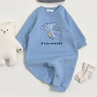 Oottbebe44｜(0m-12m) 恐龍圖案連身包屁褲5