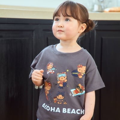 1st blue32｜(~93-118cm-mom) 曬黑HELLO KITTY印花上衣5