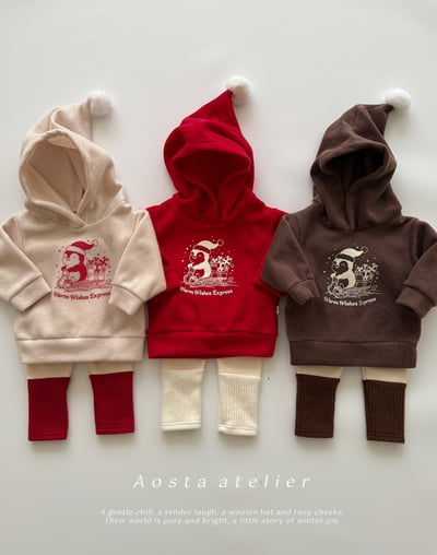 AOSTA63 ｜(6m-5y) 經典撞色刷毛緊身褲19