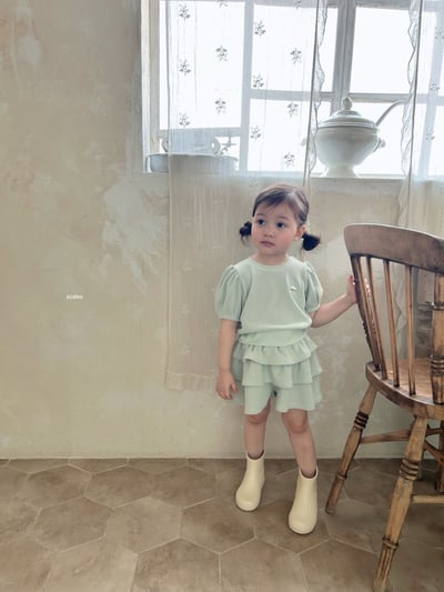 Azalea08｜(85-118cm) 公主袖蛋糕褲套裝5