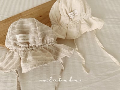Valubebe20｜(65-90) 棉麻花苞帽5