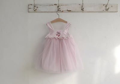 FLO16｜(75-140) 2色蕾絲滾邊薄紗洋裝21