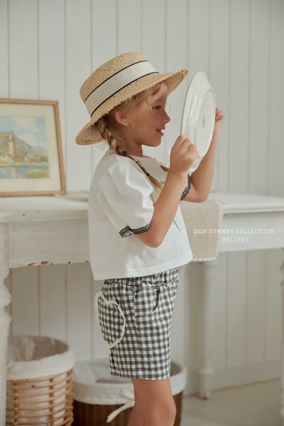 Melikey02｜(75-125cm) 蕾絲滾邊袖愛心短版上衣16