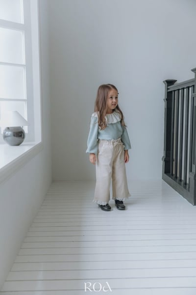 ROA28｜(80cm-120cm) 2色甜美蕾絲翻領上衣7