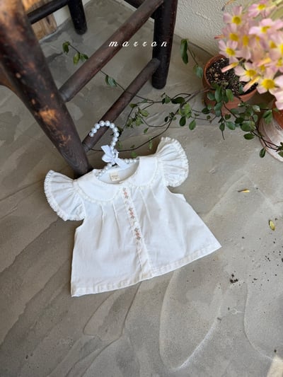 Marron23｜(1y-6y) 珍妮刺繡翻領襯衫7