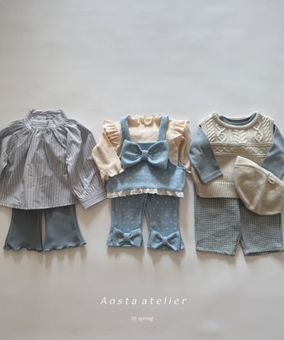 AOSTA21｜(6m-5y) 立領壓紋/細條襯衫19