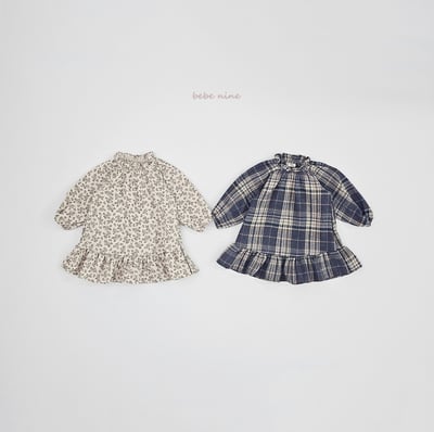 bebe nine42 (65cm-115cm) 2色荷葉裙擺洋裝6