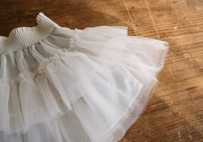 FLO43｜(75-140) 2色薄紗澎澎裙25