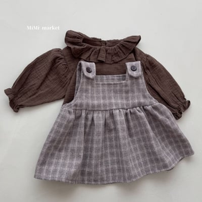 mimi market20 (65-85cm)  格紋背心吊帶裙6