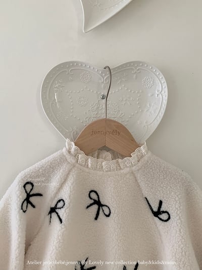 JE 654｜(80-110cm)  蝴蝶结刺繡連身裙3