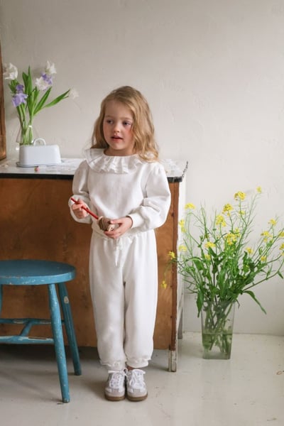 FLO29｜(75-140) 2色荷葉花瓣領縮口上衣13