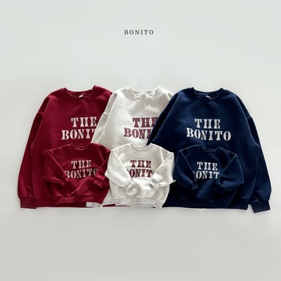 Bonito43｜(75cm-125cm-mom) logo簡約休閒上衣1