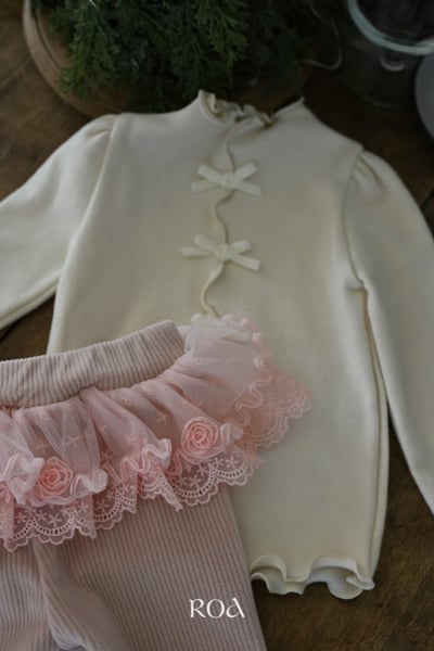 ROA39｜(6m-18m) 3色蝴蝶結緞帶捲邊上衣12