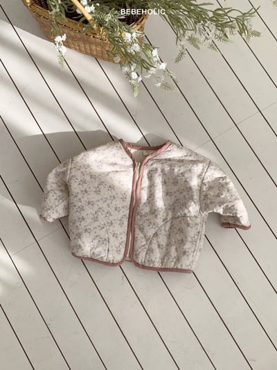 Bebe holic19｜(6m-18m) 碎花滾邊鋪棉拉鍊外套17