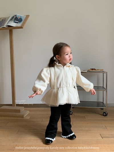 JE 644｜(80-110cm)  荷葉邊拉鍊外套9