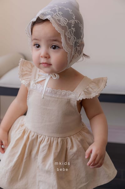 M-KIDS36｜(65-80cm) 綁帶摺邊包屁衣7