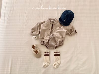 Valubebe54｜(65-80) 條紋襯衫包屁衣3