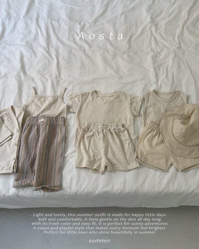 AOSTA24｜(6m-5y) 2款亞麻細肩小可愛13