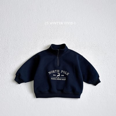 vivid58｜(78cm-125cm) 麋鹿印花半開襟休閒上衣5