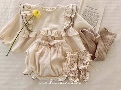 Valubebe47｜(65-80) 莓果摺邊燈籠褲16