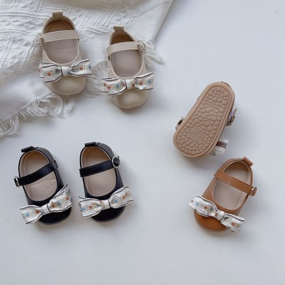 碎花蝴蝶結娃娃學布鞋8