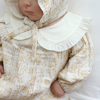 LEMONADE19｜(55cm-85cm) 2色翻領碎花包屁衣2