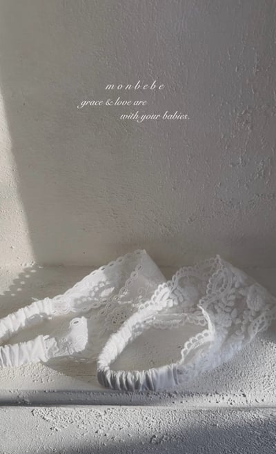 MONBEBE24｜(Free) 刺繡蕾絲髮帶9