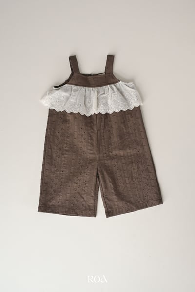 ROA13｜(6m-18m) 2色雕花蕾絲無袖連身褲5