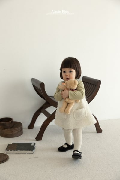 ALADIN10｜(75cm-114cm) 毛茸口袋背心洋裝13