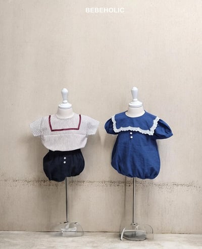 Bebe holic27｜(3m-18m) 蕾絲翻領連身服9