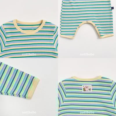 Oottbebe35｜(0m-12m) 繽紛條紋居家包屁褲裝17