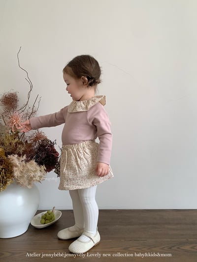 JE590｜(73cm-100cm) 碎花翻領兩件式上衣包屁裙8