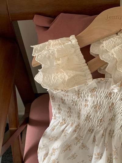 JE35｜(66-130cm) 抓皺碎花包屁衣/洋裝8