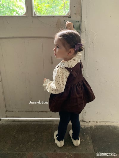 JE582｜(73-100cm) 滾邊翻領上衣/燈芯絨吊帶包屁裙22