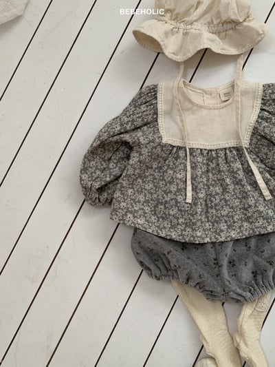 Bebe holic40｜(3m-18m) 春日碎花娃娃袖襯衫6