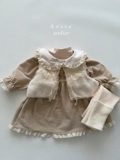 AOSTA50｜(6m-5y) 蕾絲花邊碎花洋裝8