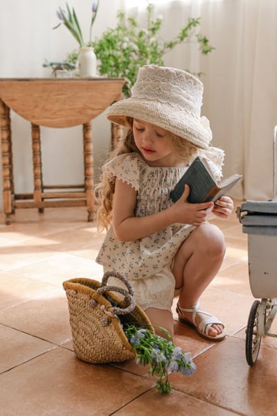 FLO17｜(75-140) 碎花娃娃裝上衣6