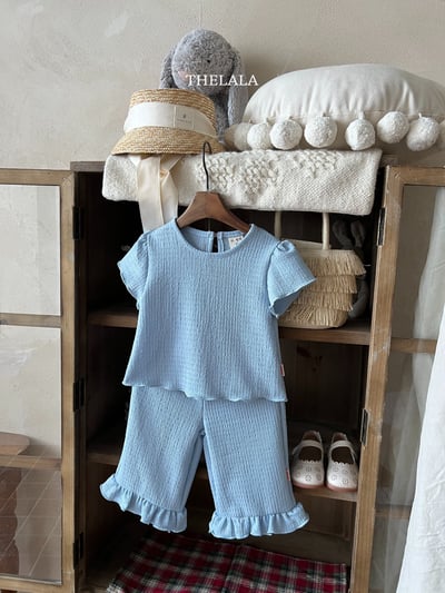 thelala32｜ (70-115) 抓皺荷葉套裝10