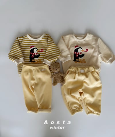 AOSTA46｜(6m-5y) 絲絨休閒縮口褲11