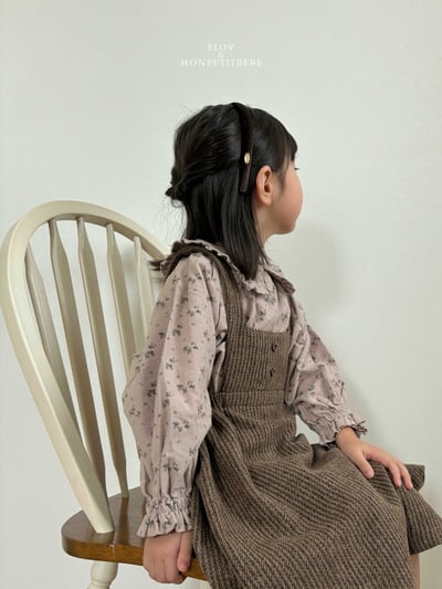 Monpetitbebe05｜(70cm-110cm) 荷葉領邊穗花襯衫14