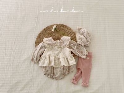 Valubebe15｜(65-80) 碎花綁帶帽12