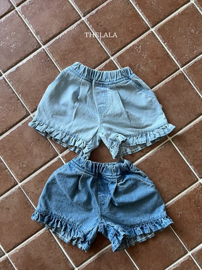 thelala17｜ (70-115) 荷葉邊牛仔短褲9